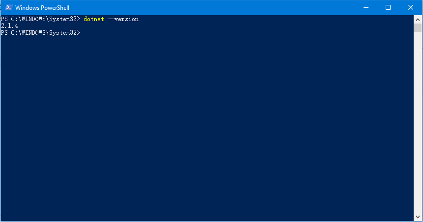 检查.NET Core运行环境及.NET Core版本